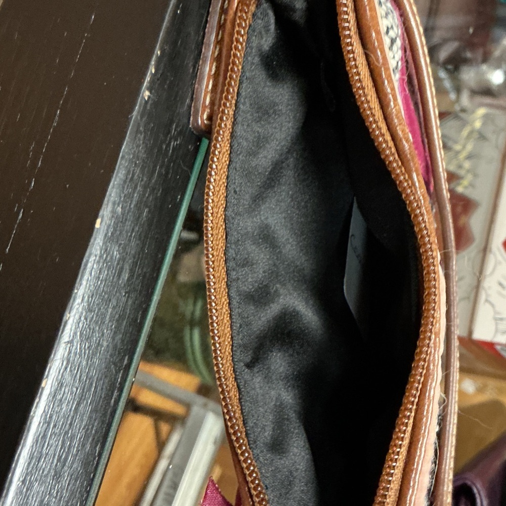 Coach Pink and Brown Wristlet with Bow Accent - Picture 4 of 5